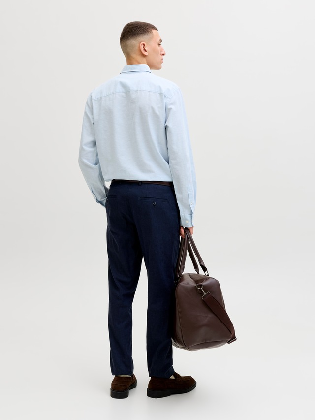 Jack & Jones Langarmhemd »JJEBREEZE LINEN BLEND SHIRT L/S SN« mit Knopfleiste