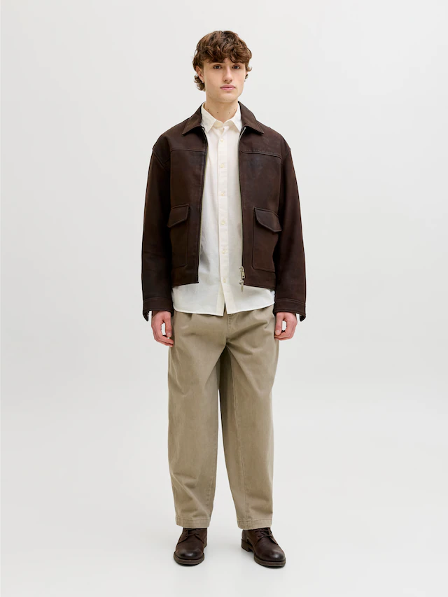 Jack & Jones Langarmhemd »JJEBREEZE LINEN BLEND SHIRT L/S SN« mit Knopfleiste