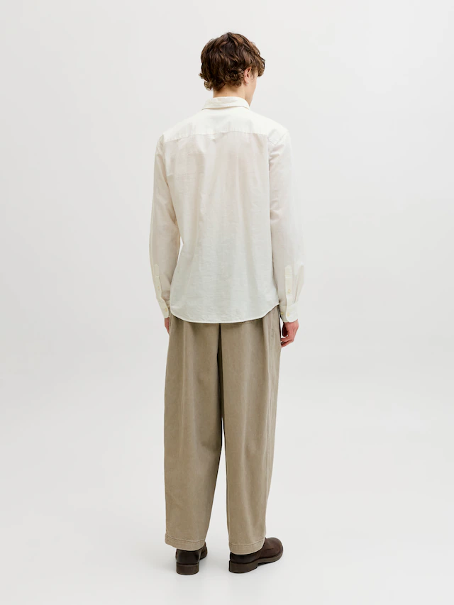 Jack & Jones Langarmhemd »JJEBREEZE LINEN BLEND SHIRT L/S SN« mit Knopfleiste