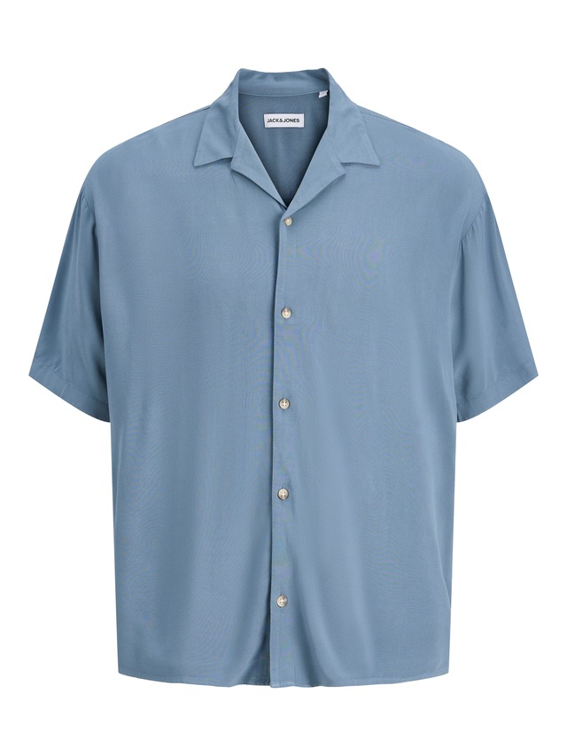 Jack & Jones Kurzarmhemd »JJEJEFF RESORT SOLID SHIRT SS SN« Viskose, loose fit