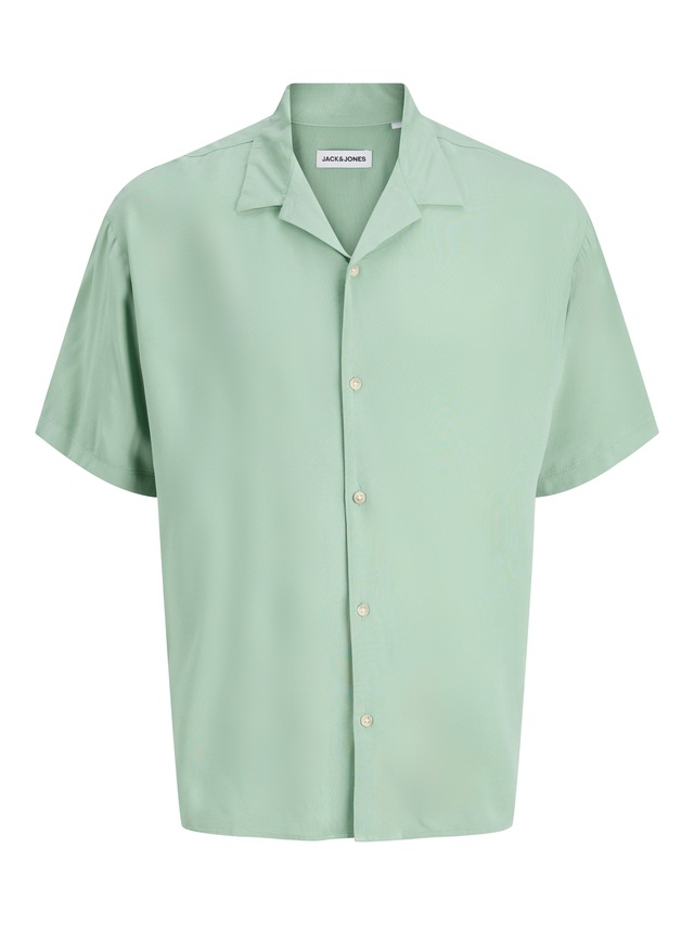 Jack & Jones Kurzarmhemd »JJEJEFF RESORT SOLID SHIRT SS SN« Viskose, loose fit