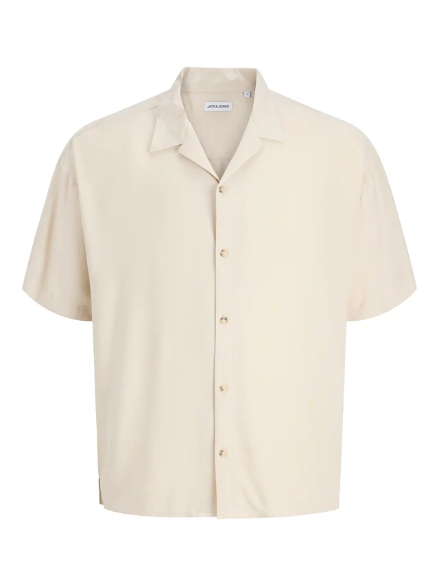 Jack & Jones Kurzarmhemd »JJEJEFF RESORT SOLID SHIRT SS SN« Viskose, loose fit