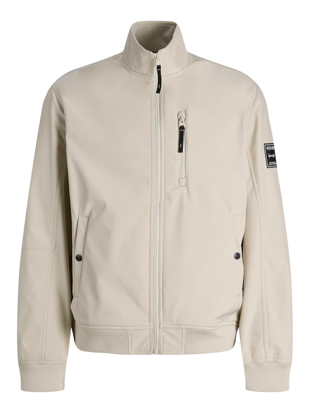 Jack & Jones Softshelljacke »JJEPARKER SOFTSHELL BOMBER SN« Softshelljacke, aus Polyester, modischer Fit, mit Brust-Reißverschluss