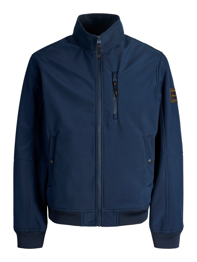 Jack & Jones Softshelljacke »JJEPARKER SOFTSHELL BOMBER SN« Softshelljacke, aus Polyester, modischer Fit, mit Brust-Reißverschluss