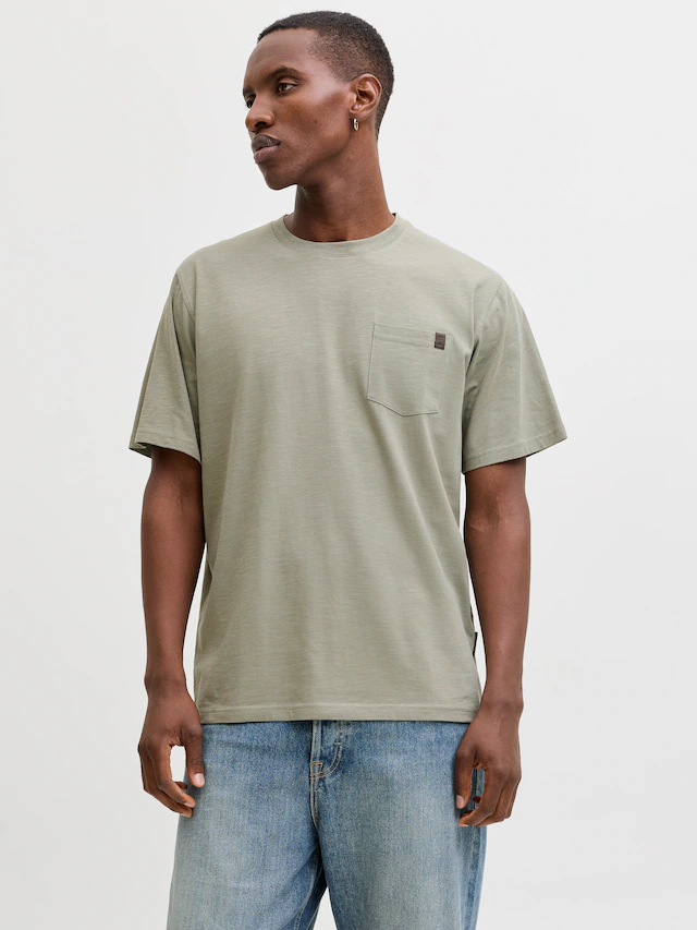 Jack & Jones Kurzarmshirt »JJEDOVER SLUB TEE SS NOOS« Baumwollmischung, relaxed fit