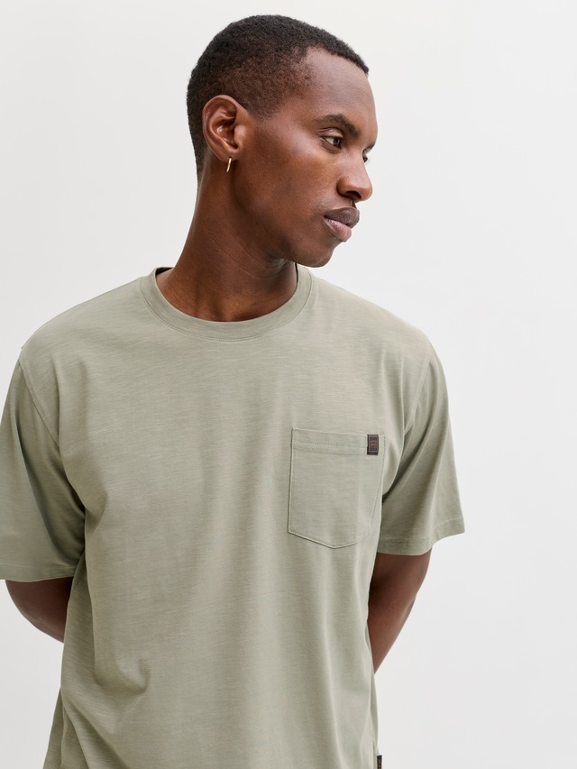 Jack & Jones Kurzarmshirt »JJEDOVER SLUB TEE SS NOOS« Baumwollmischung, relaxed fit