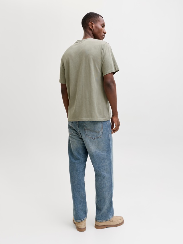 Jack & Jones Kurzarmshirt »JJEDOVER SLUB TEE SS NOOS« Baumwollmischung, relaxed fit