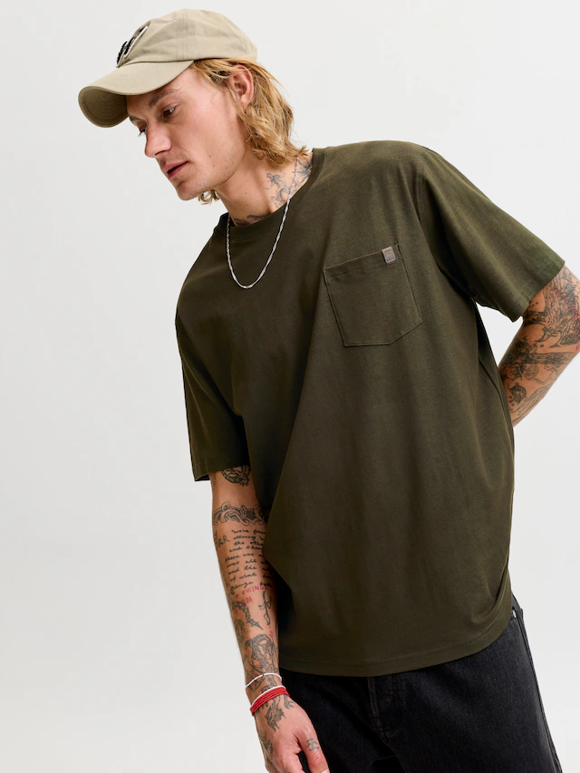 Jack & Jones Kurzarmshirt »JJEDOVER SLUB TEE SS NOOS« Baumwollmischung, relaxed fit