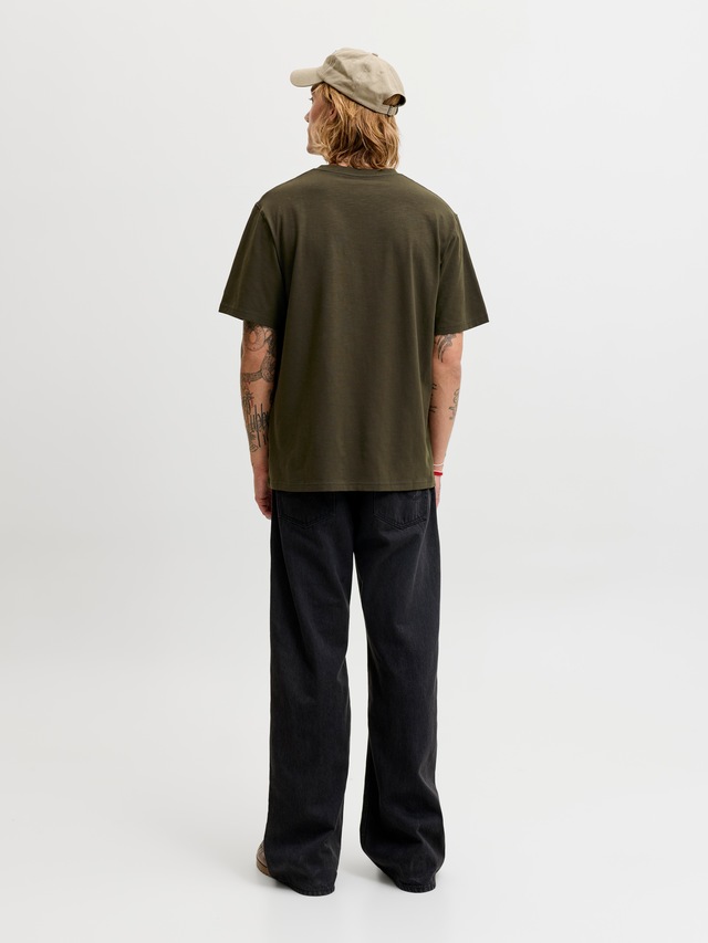 Jack & Jones Kurzarmshirt »JJEDOVER SLUB TEE SS NOOS« Baumwollmischung, relaxed fit
