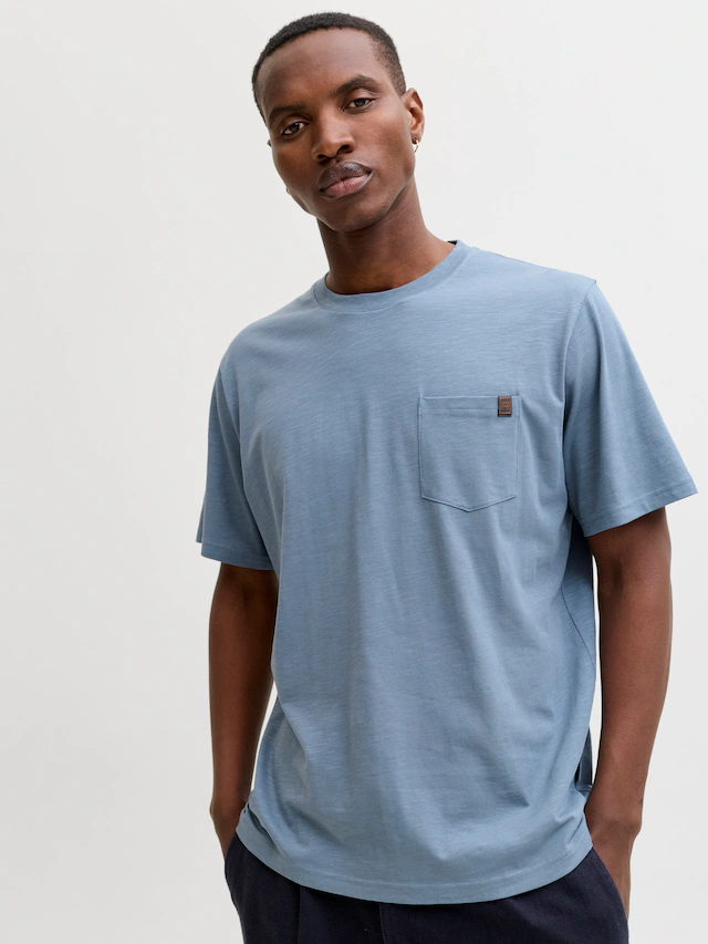 Jack & Jones Kurzarmshirt »JJEDOVER SLUB TEE SS NOOS« Baumwollmischung, relaxed fit