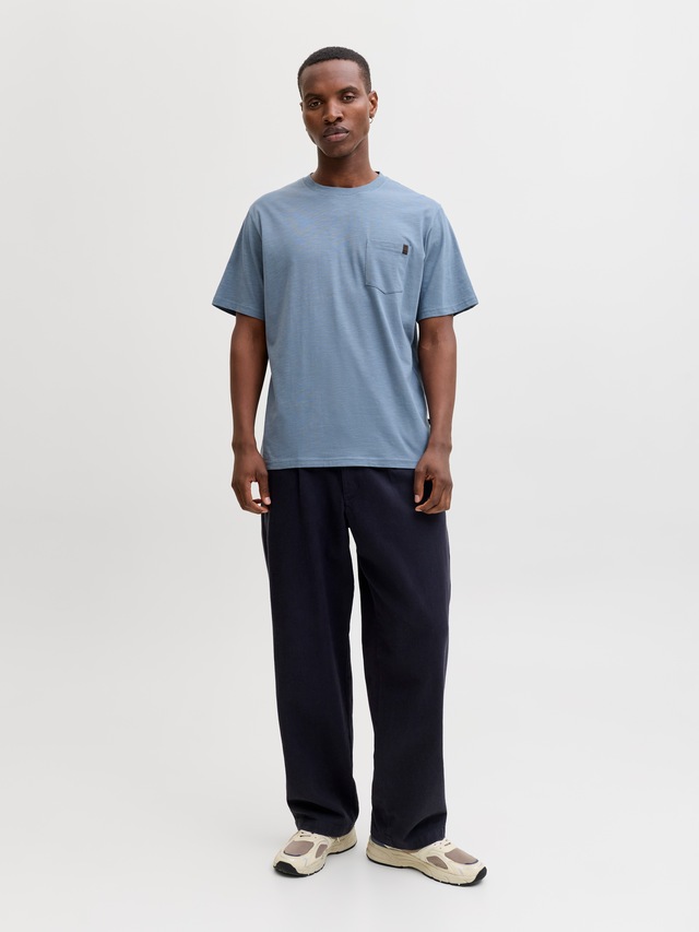 Jack & Jones Kurzarmshirt »JJEDOVER SLUB TEE SS NOOS« Baumwollmischung, relaxed fit