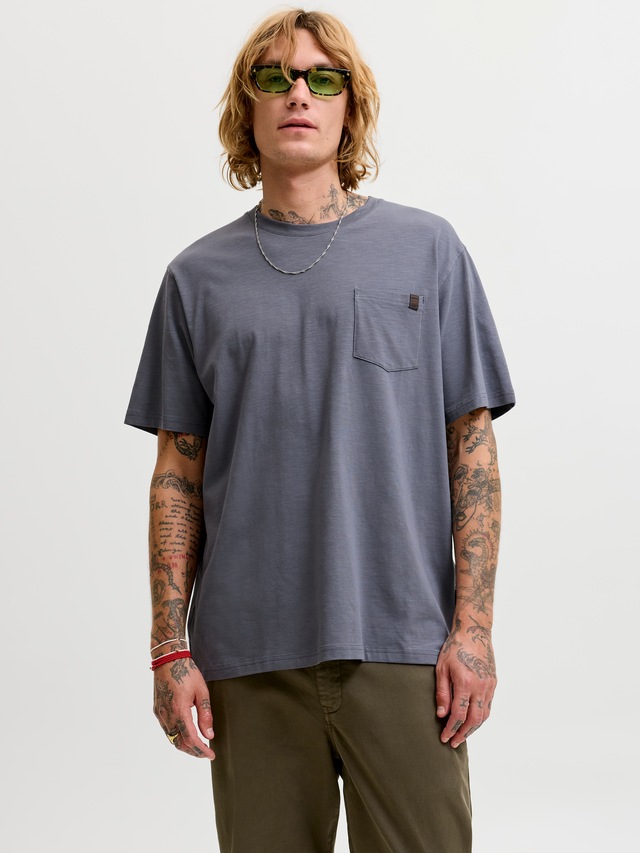 Jack & Jones Kurzarmshirt »JJEDOVER SLUB TEE SS NOOS« Baumwollmischung, relaxed fit