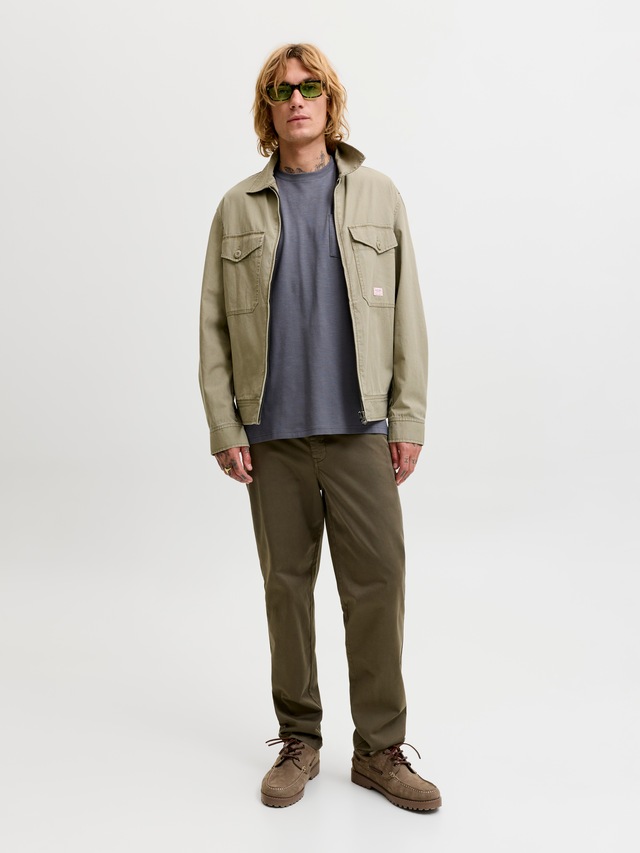 Jack & Jones Kurzarmshirt »JJEDOVER SLUB TEE SS NOOS« Baumwollmischung, relaxed fit