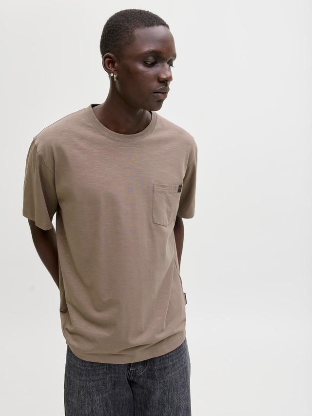 Jack & Jones Kurzarmshirt »JJEDOVER SLUB TEE SS NOOS« Baumwollmischung, relaxed fit