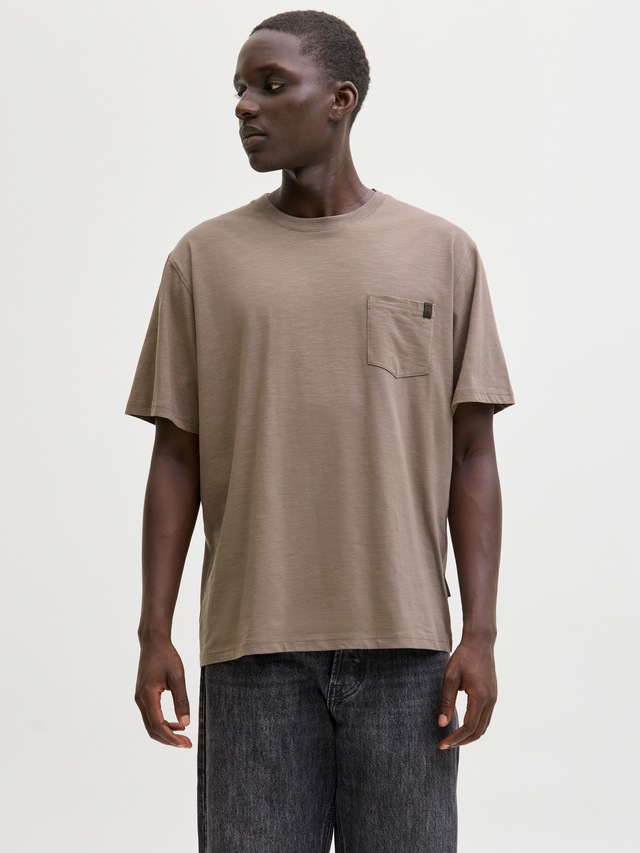 Jack & Jones Kurzarmshirt »JJEDOVER SLUB TEE SS NOOS« Baumwollmischung, relaxed fit
