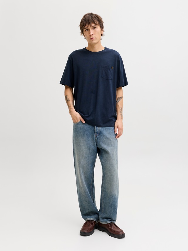 Jack & Jones Kurzarmshirt »JJEDOVER SLUB TEE SS NOOS« Baumwollmischung, relaxed fit