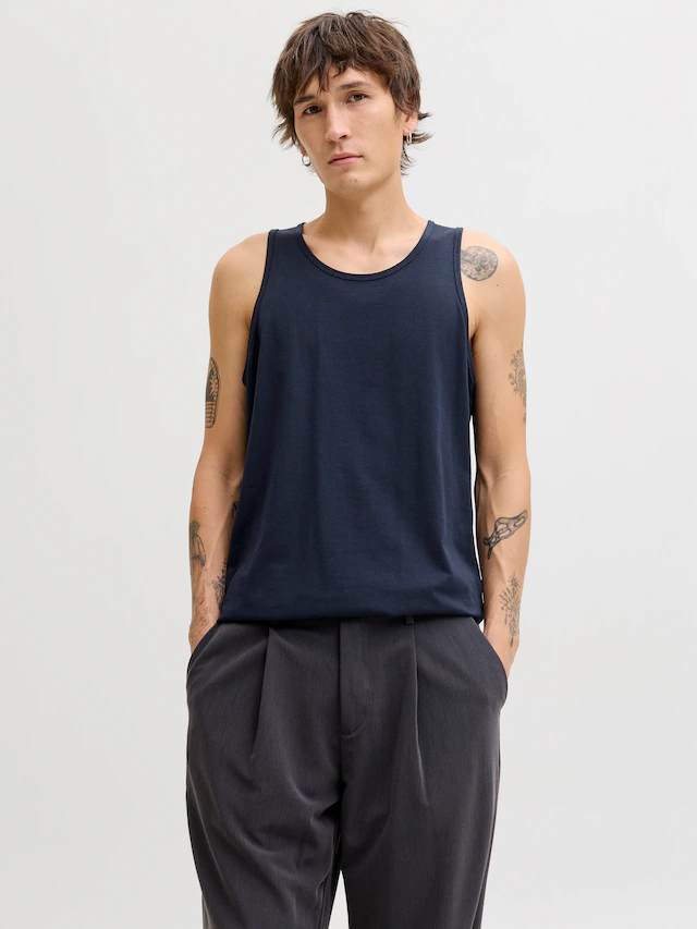 Jack & Jones Muscleshirt »JJEORGANIC BASIC TANKTOP NOOS« Baumwolle, Rundhalsausschnitt