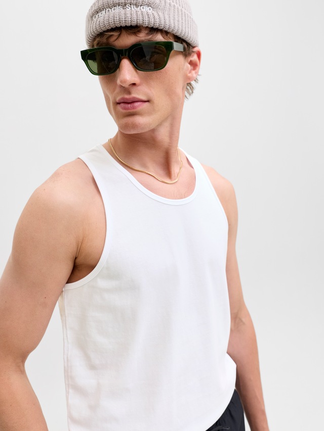 Jack & Jones Muscleshirt »JJEORGANIC BASIC TANKTOP NOOS« Baumwolle, Rundhalsausschnitt