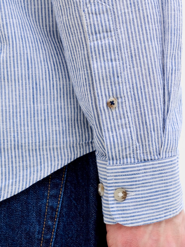 Jack & Jones Langarmhemd »JJESUMMER LINEN BLEND SHIRT L/S SN« Baumwollmischung, regular fit