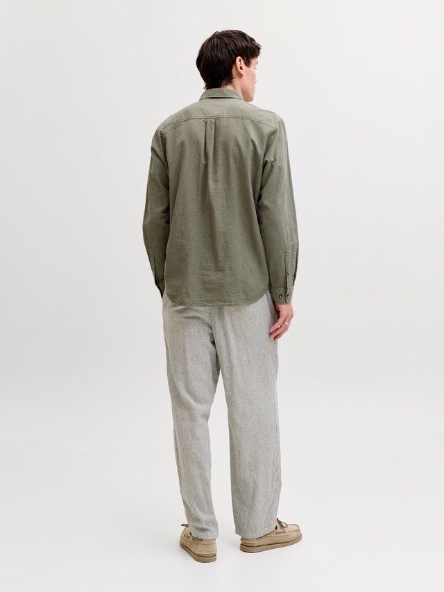 Jack & Jones Langarmhemd »JJESUMMER LINEN BLEND SHIRT L/S SN« Baumwollmischung, regular fit