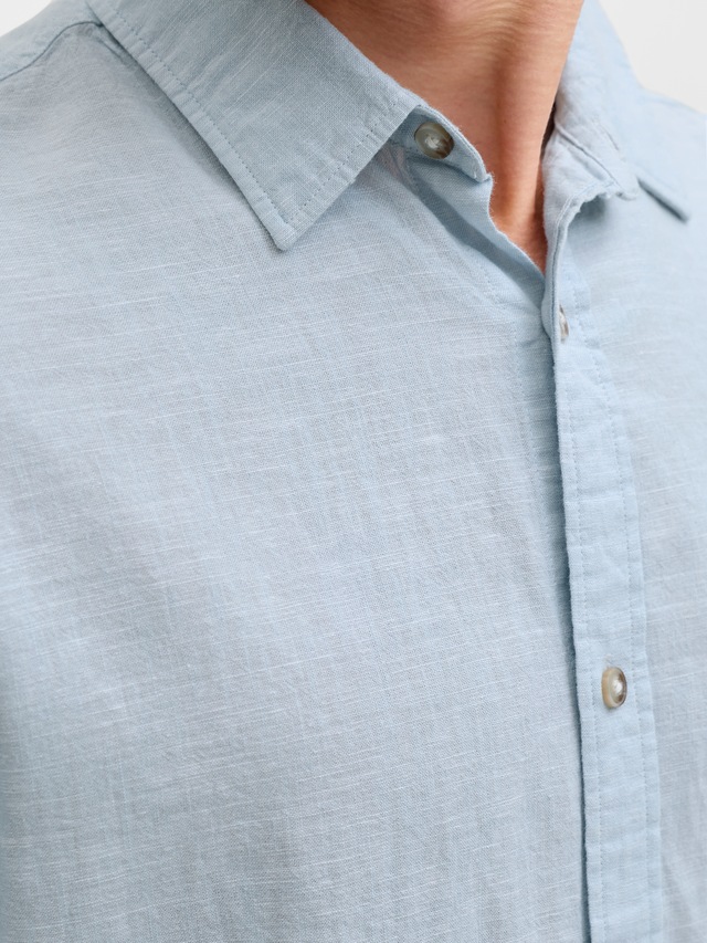 Jack & Jones Langarmhemd »JJESUMMER LINEN BLEND SHIRT L/S SN« Baumwollmischung, regular fit
