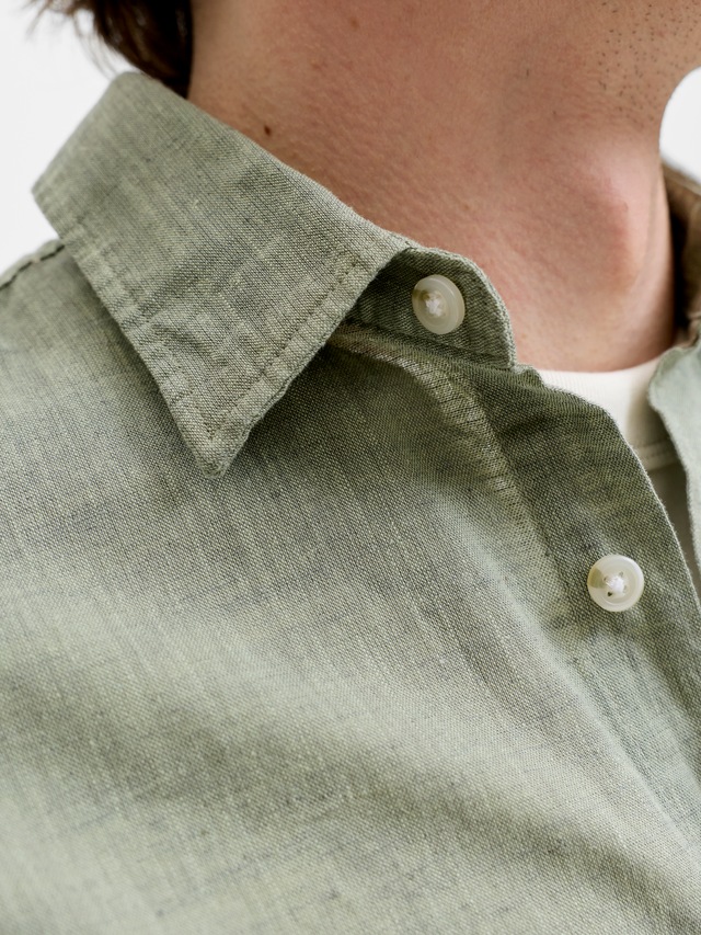 Jack & Jones Langarmhemd »JJESUMMER LINEN BLEND SHIRT L/S SN« Baumwollmischung, regular fit