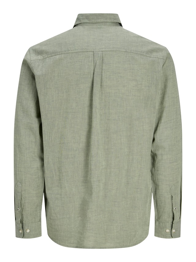 Jack & Jones Langarmhemd »JJESUMMER LINEN BLEND SHIRT L/S SN« Baumwollmischung, regular fit