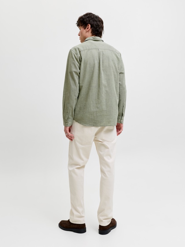 Jack & Jones Langarmhemd »JJESUMMER LINEN BLEND SHIRT L/S SN« Baumwollmischung, regular fit
