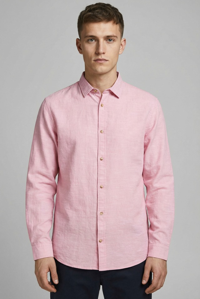 Jack & Jones Langarmhemd »JJESUMMER LINEN BLEND SHIRT L/S SN« Baumwollmischung, regular fit