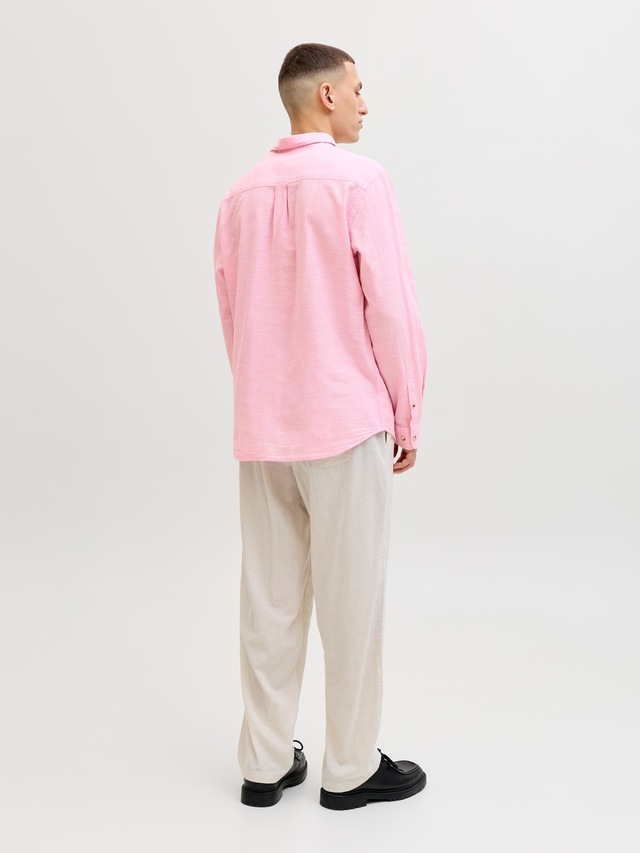 Jack & Jones Langarmhemd »JJESUMMER LINEN BLEND SHIRT L/S SN« Baumwollmischung, regular fit