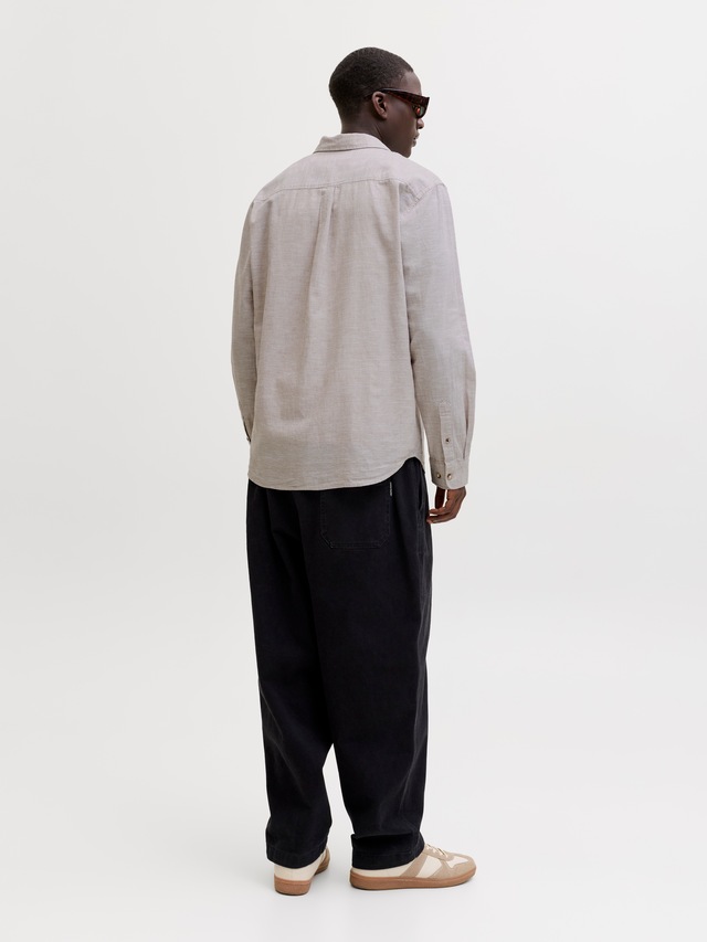 Jack & Jones Langarmhemd »JJESUMMER LINEN BLEND SHIRT L/S SN« Baumwollmischung, regular fit