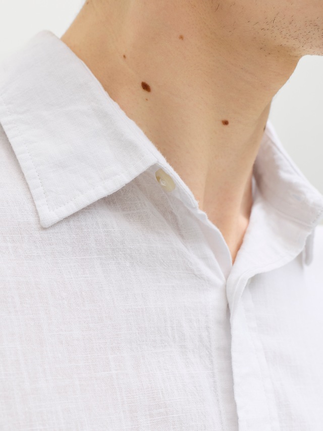 Jack & Jones Langarmhemd »JJESUMMER LINEN BLEND SHIRT L/S SN« Baumwollmischung, regular fit