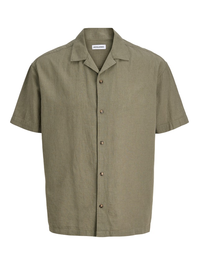 Jack & Jones Kurzarmhemd »JJESUMMER LINEN BLEND RESORT SHIRT SS SN« Baumwollmischung, relaxed fit