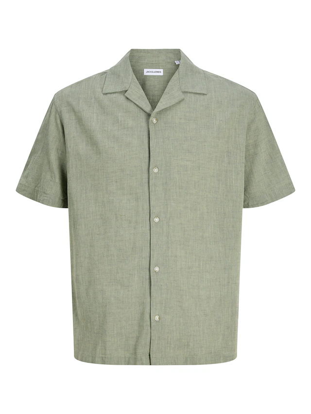 Jack & Jones Kurzarmhemd »JJESUMMER LINEN BLEND RESORT SHIRT SS SN« Baumwollmischung, relaxed fit