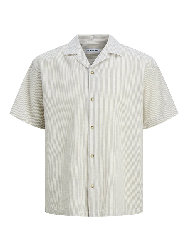 Jack & Jones Kurzarmhemd »JJESUMMER LINEN BLEND RESORT SHIRT SS SN« Baumwollmischung, relaxed fit
