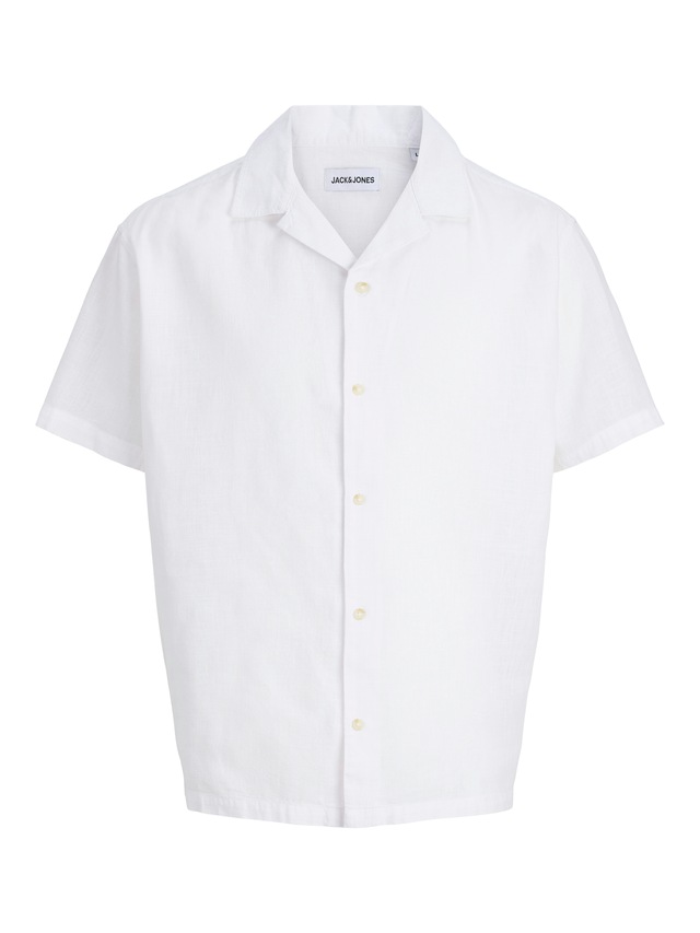 Jack & Jones Kurzarmhemd »JJESUMMER LINEN BLEND RESORT SHIRT SS SN« Baumwollmischung, relaxed fit