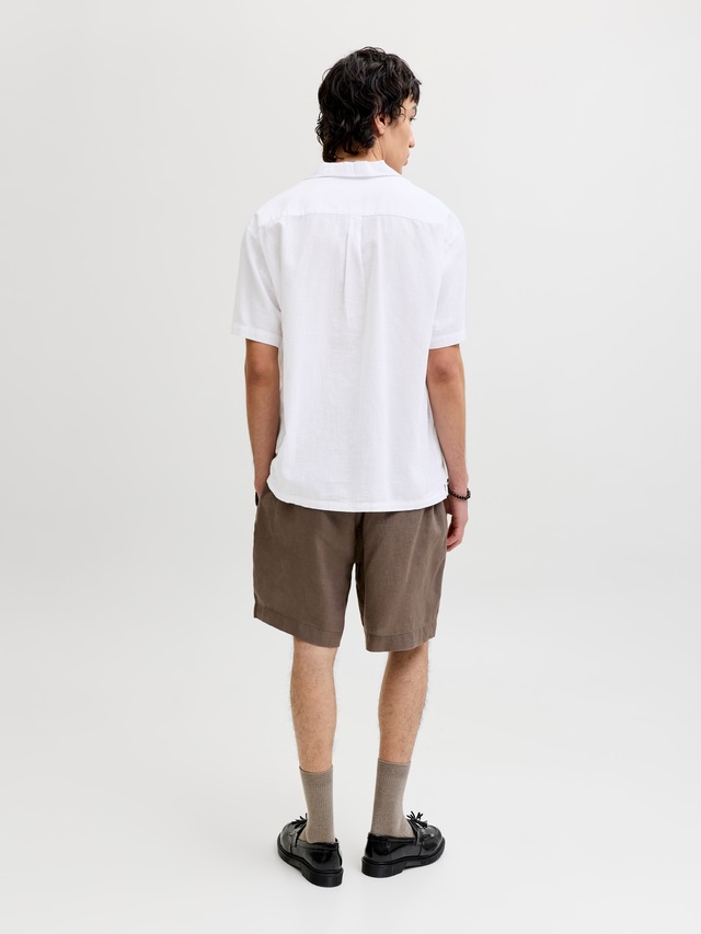 Jack & Jones Kurzarmhemd »JJESUMMER LINEN BLEND RESORT SHIRT SS SN« Baumwollmischung, relaxed fit