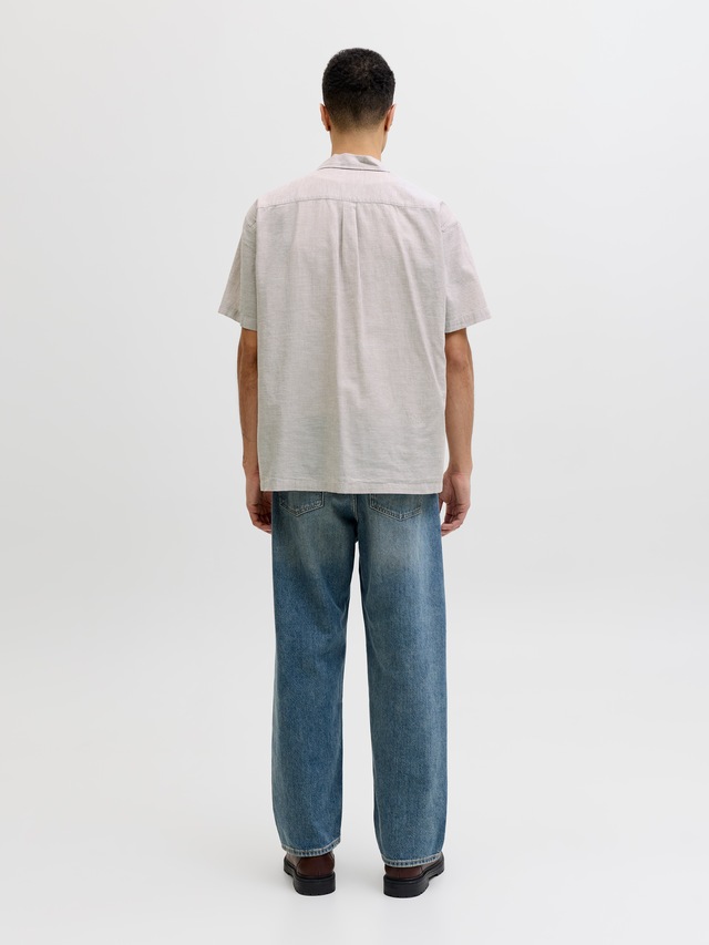 Jack & Jones Kurzarmhemd »JJESUMMER LINEN BLEND RESORT SHIRT SS SN« Baumwollmischung, relaxed fit