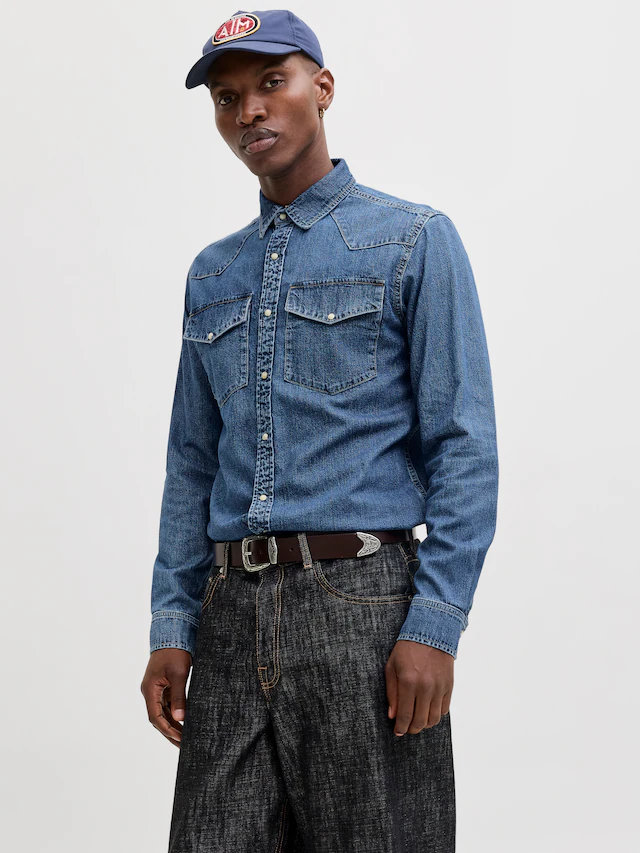 Jack & Jones Jeanshemd »JJEWESTERN JJSHIRT AT 187 NOOS« mit Brusttaschen