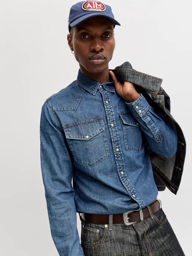 Jack & Jones Jeanshemd »JJEWESTERN JJSHIRT AT 187 NOOS« mit Brusttaschen