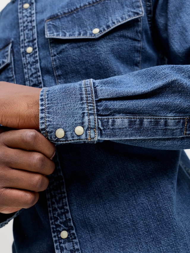 Jack & Jones Jeanshemd »JJEWESTERN JJSHIRT AT 187 NOOS« mit Brusttaschen