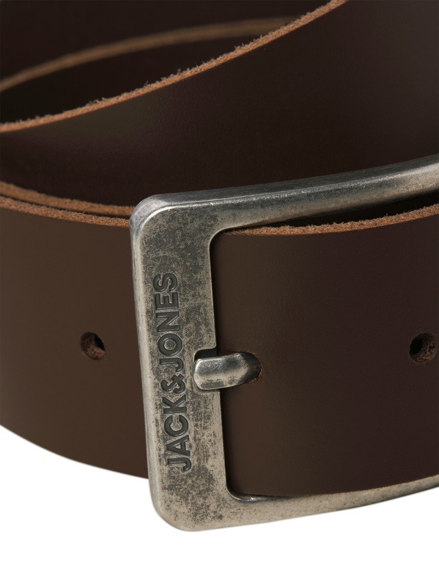 Jack & Jones Ledergürtel »JACBRAGA LEATHER BELT SN« mit silberner Schließe