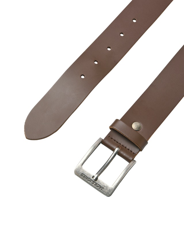 Jack & Jones Ledergürtel »JACBRAGA LEATHER BELT SN« mit silberner Schließe