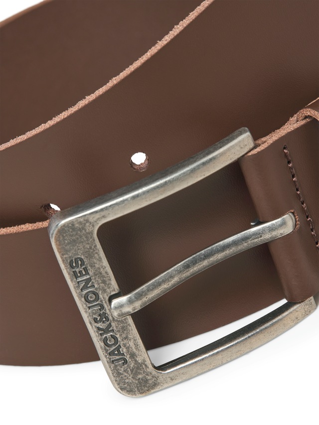 Jack & Jones Ledergürtel »JACBRAGA LEATHER BELT SN« mit silberner Schließe