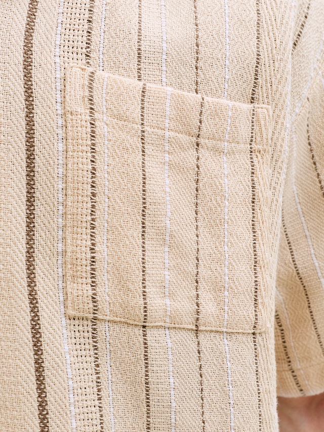 Jack & Jones Kurzarmhemd »JJEBRADLEY STRIPED RESORT SHIRT SS LN« Baumwolle, loose fit