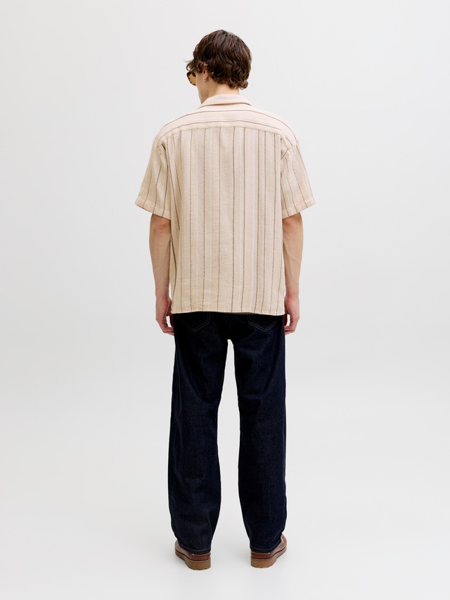 Jack & Jones Kurzarmhemd »JJEBRADLEY STRIPED RESORT SHIRT SS LN« Baumwolle, loose fit