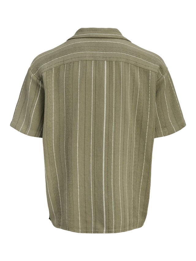 Jack & Jones Kurzarmhemd »JJEBRADLEY STRIPED RESORT SHIRT SS LN« Baumwolle, loose fit