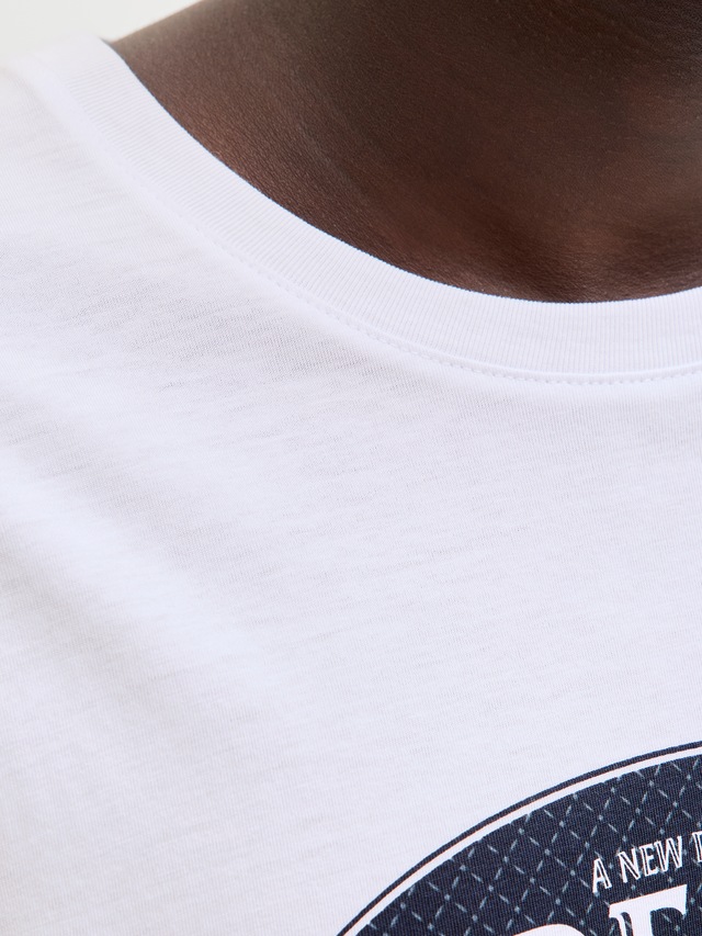 Jack & Jones Rundhalsshirt »JJEDOVER DENIM TEE SS O-NECK SN« mit Logobranding