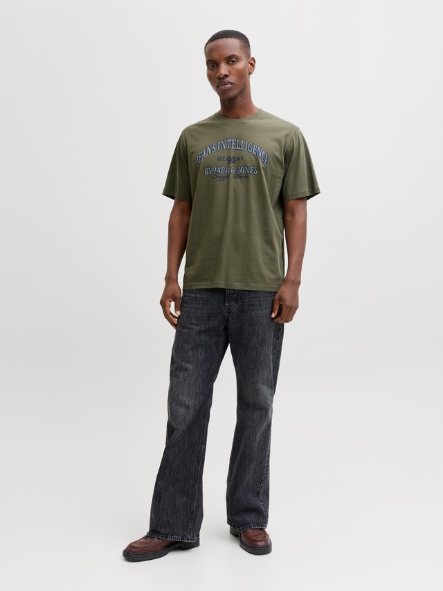 Jack & Jones Rundhalsshirt »JJEDENVER GRAPHIC TEE SS O-NECK SN« mit Logobranding