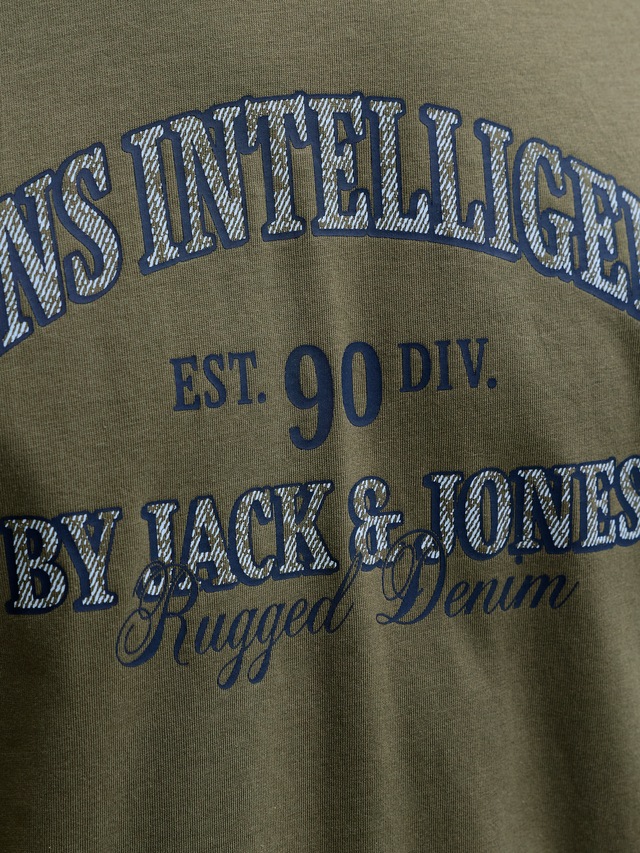 Jack & Jones Rundhalsshirt »JJEDENVER GRAPHIC TEE SS O-NECK SN« mit Logobranding